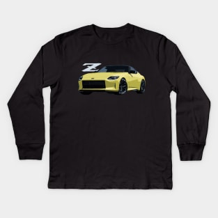 nissan z proto canary yellow Kids Long Sleeve T-Shirt